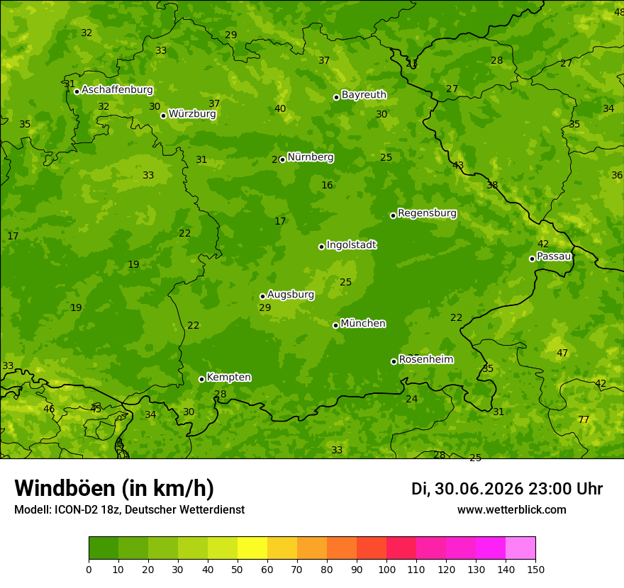 Maximale Windböen