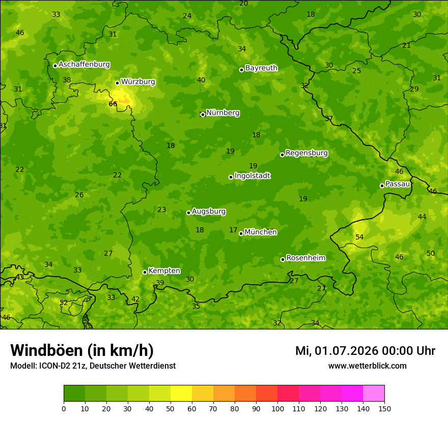 Maximale Windböen