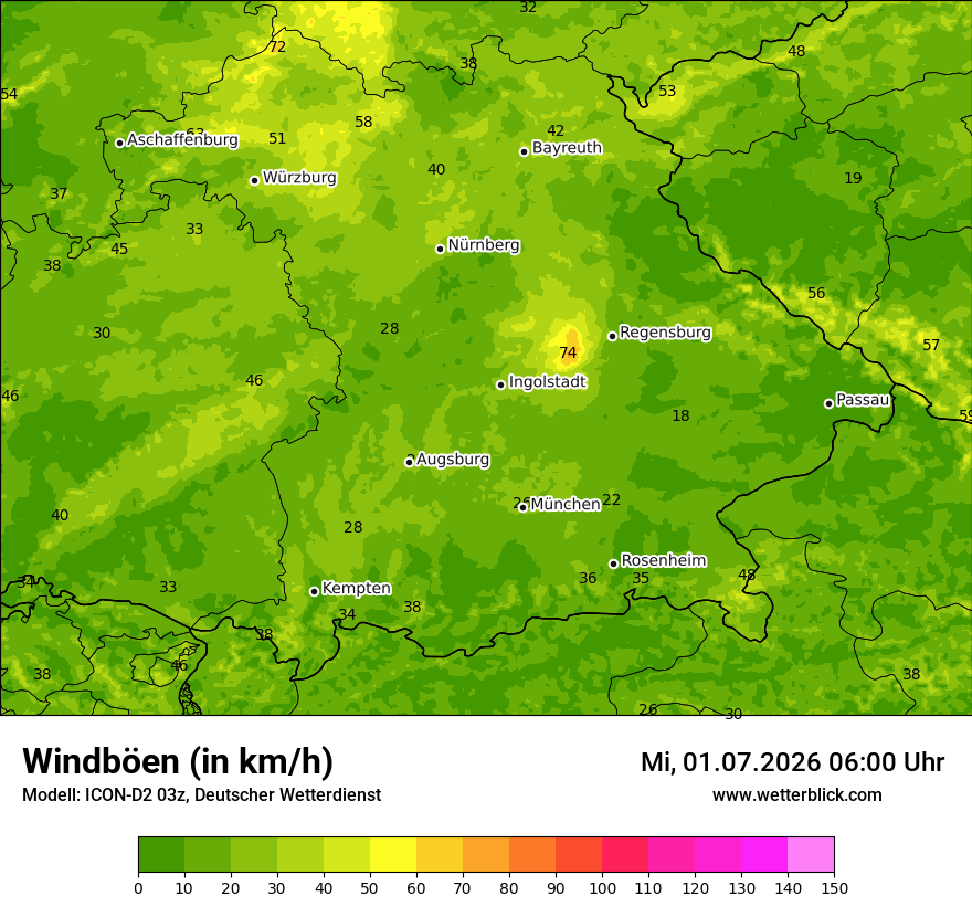 Maximale Windböen