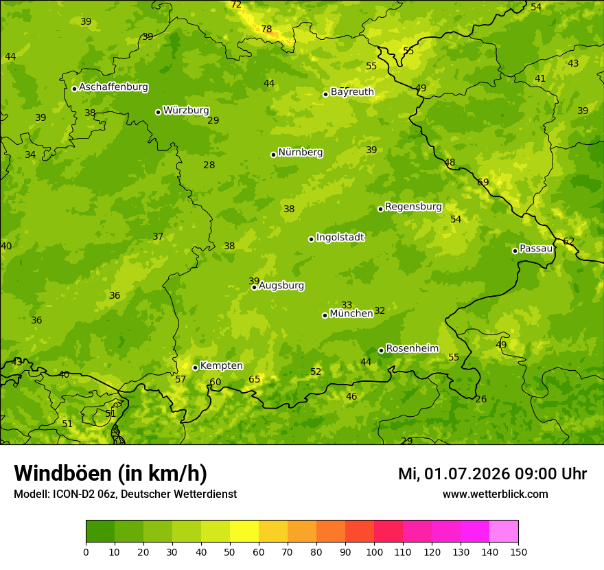 Maximale Windböen