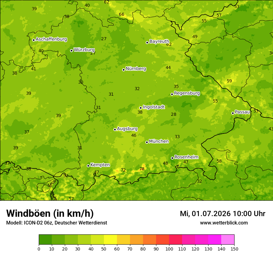 Maximale Windböen
