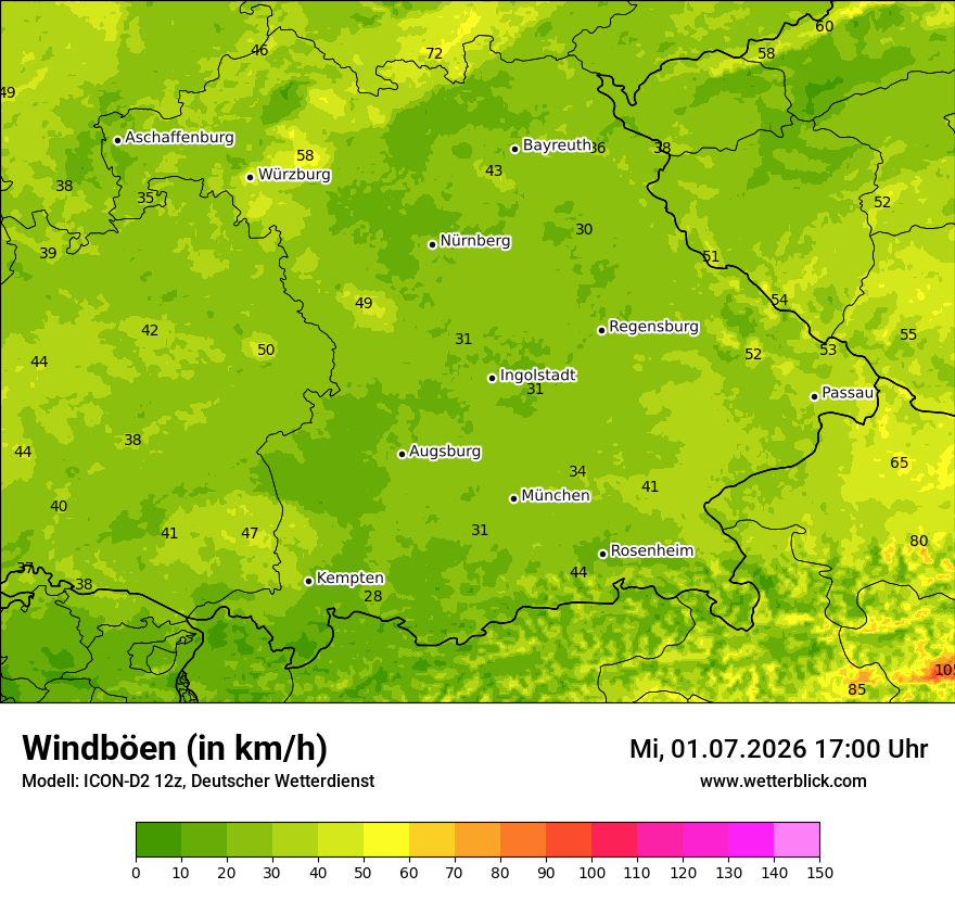 Maximale Windböen