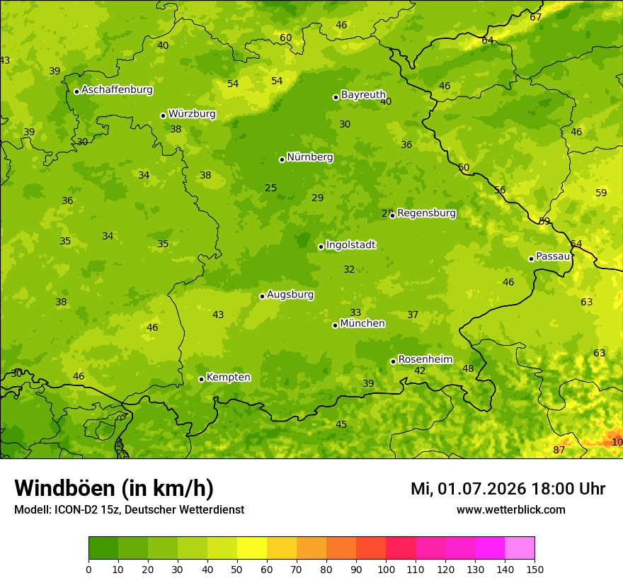 Maximale Windböen