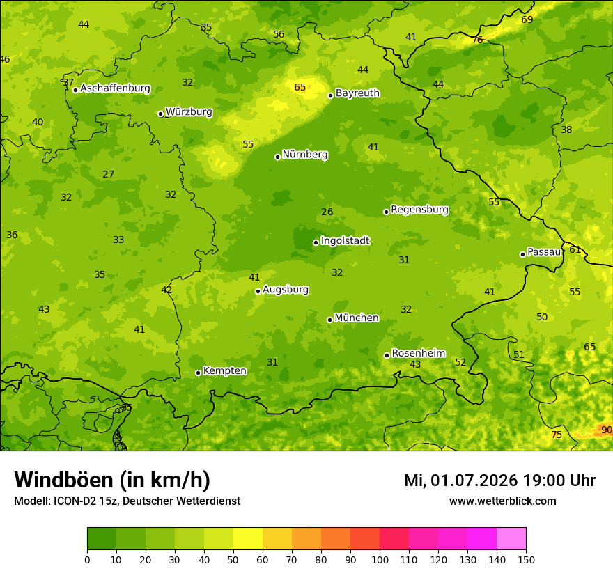 Maximale Windböen