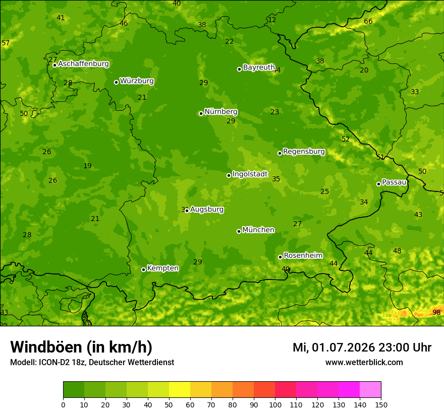 Maximale Windböen