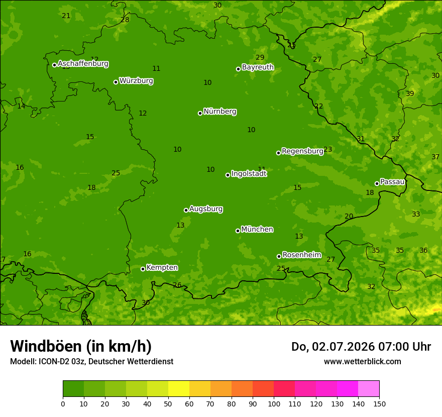 Maximale Windböen