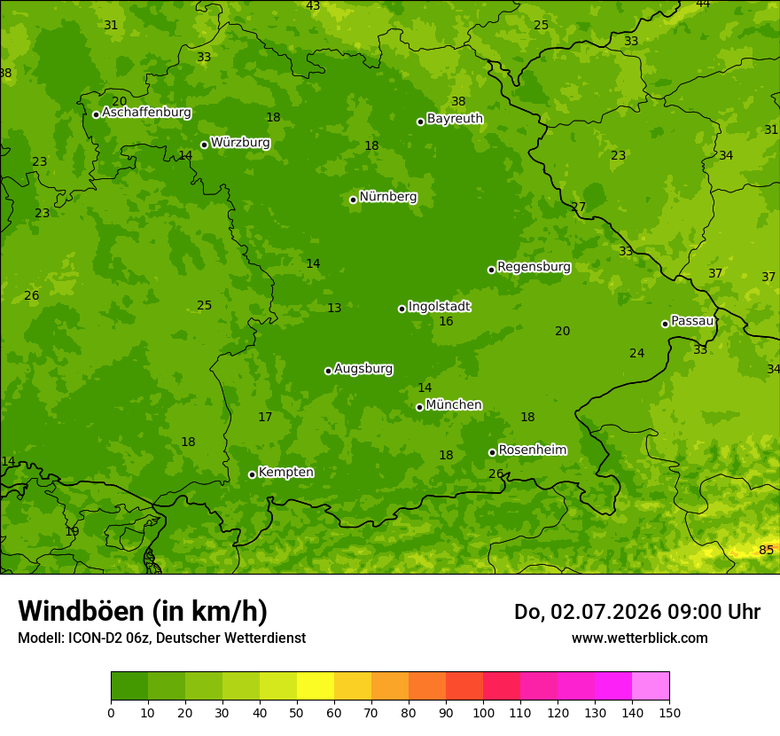 Maximale Windböen