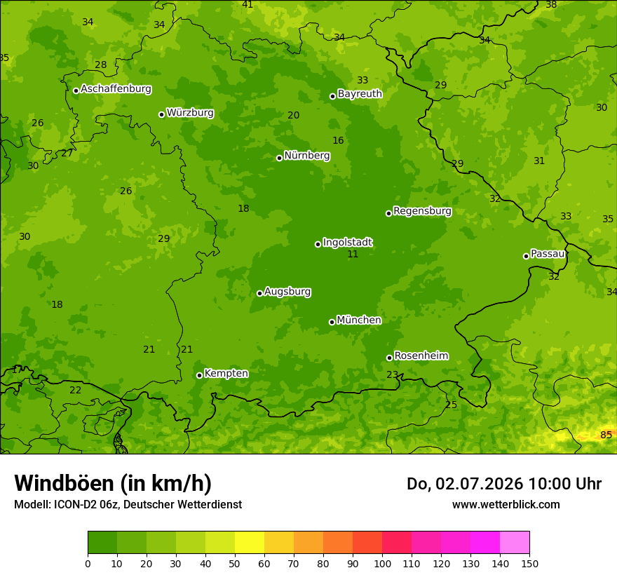 Maximale Windböen