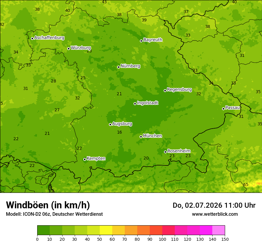 Maximale Windböen