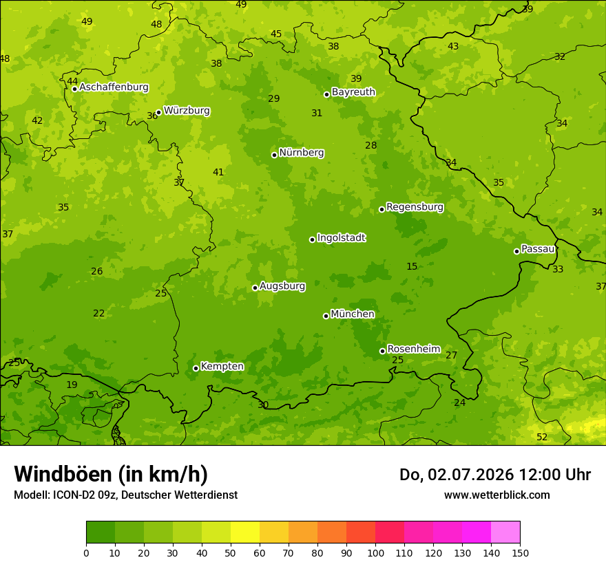 Maximale Windböen