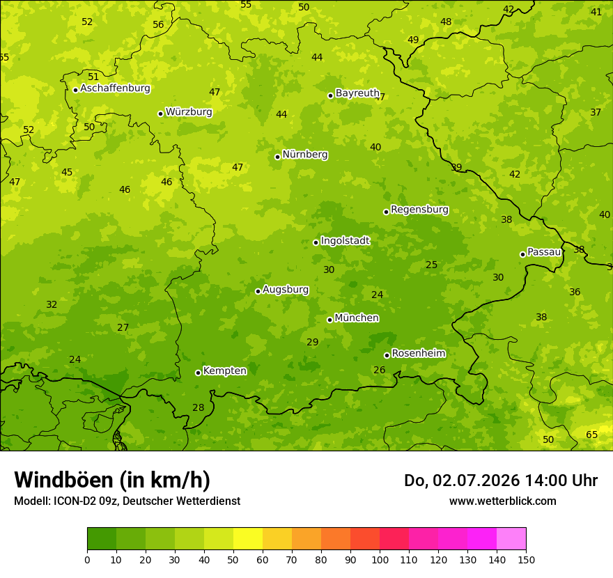 Maximale Windböen