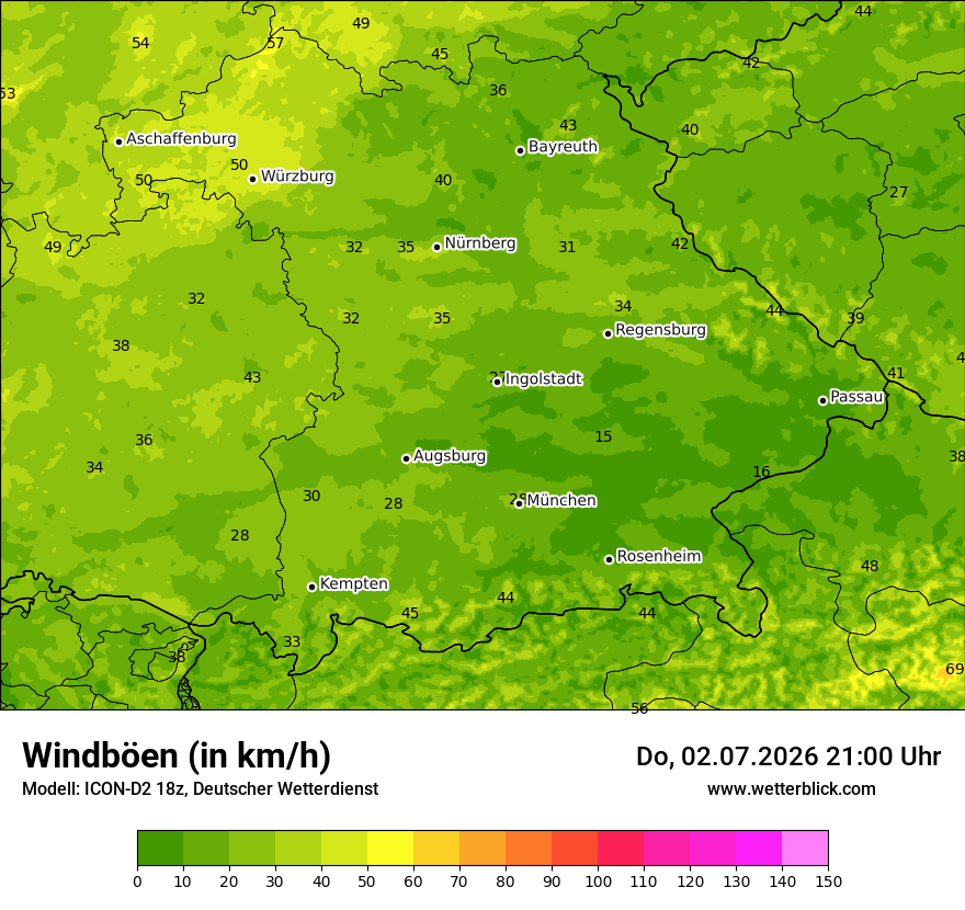 Maximale Windböen