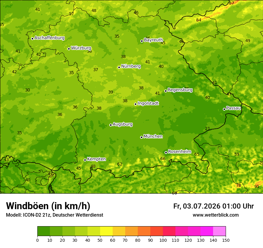Maximale Windböen