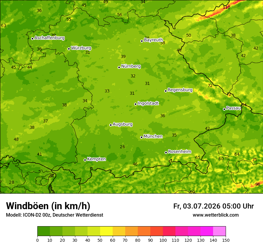 Maximale Windböen