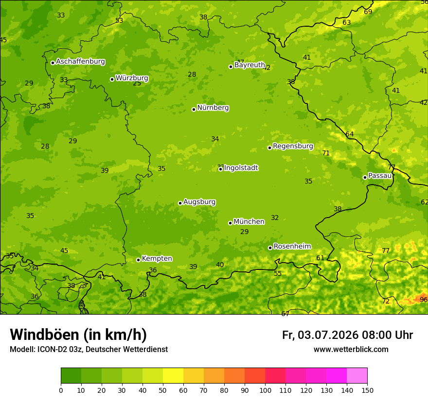 Maximale Windböen