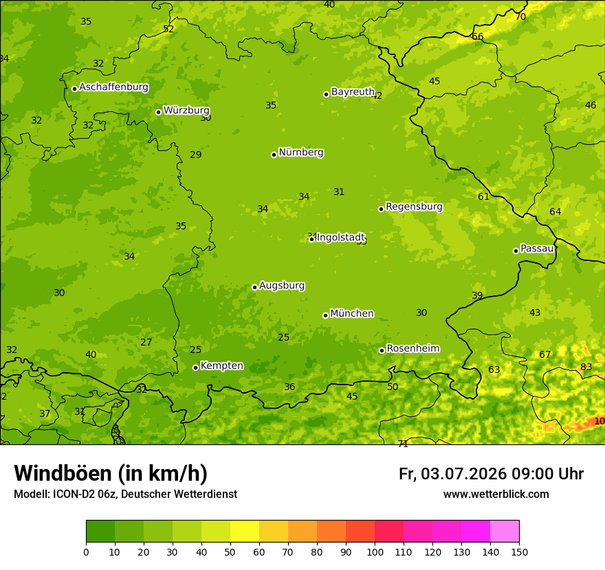 Maximale Windböen