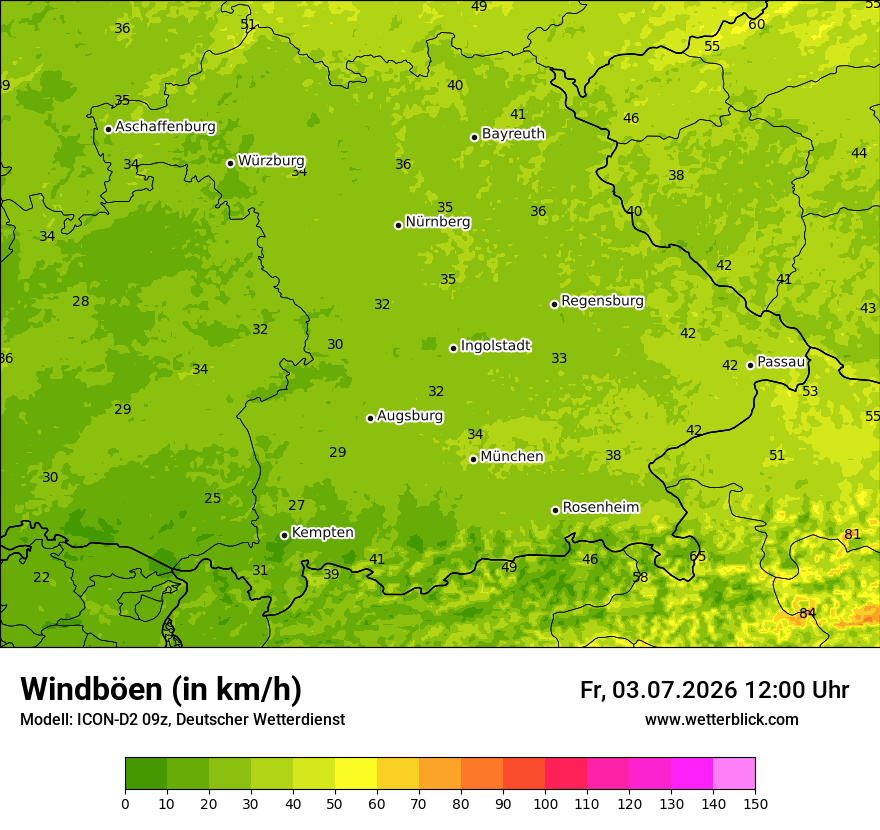 Maximale Windböen