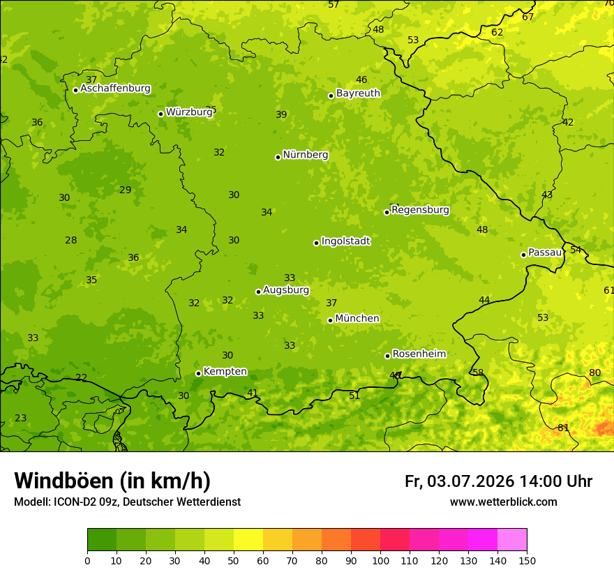 Maximale Windböen