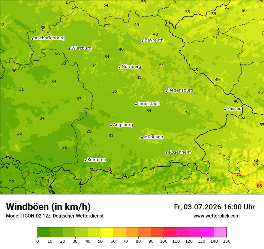 Maximale Windböen
