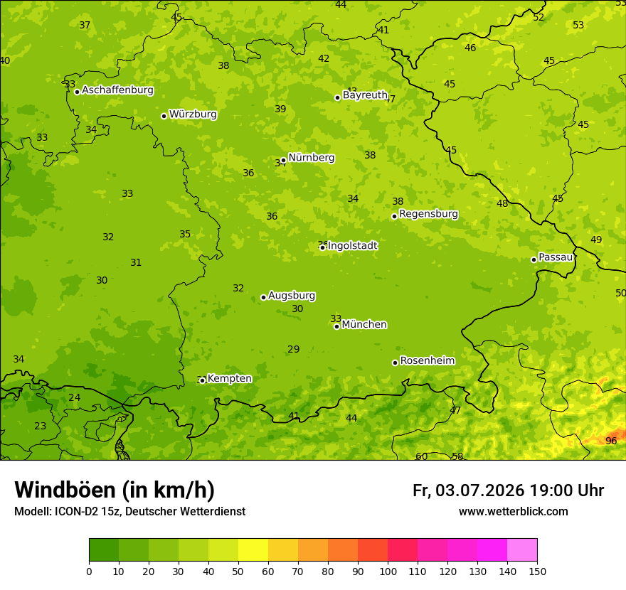 Maximale Windböen
