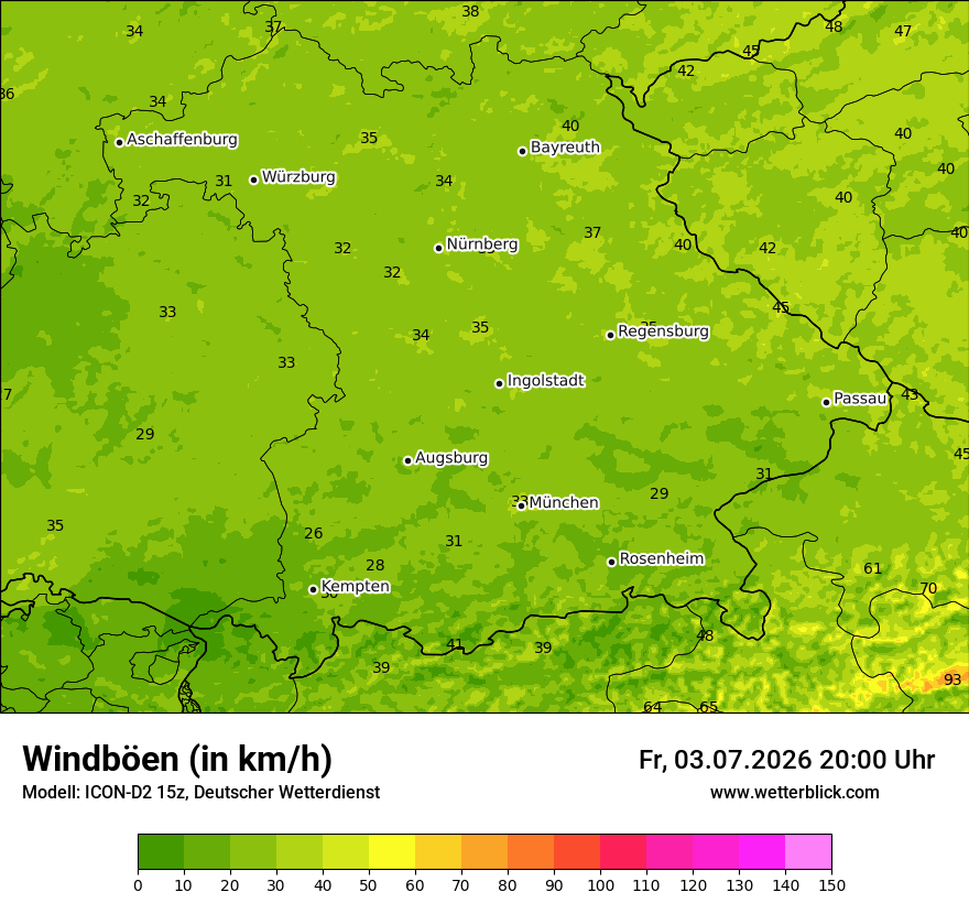 Maximale Windböen