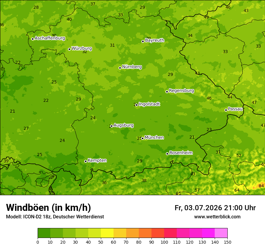 Maximale Windböen