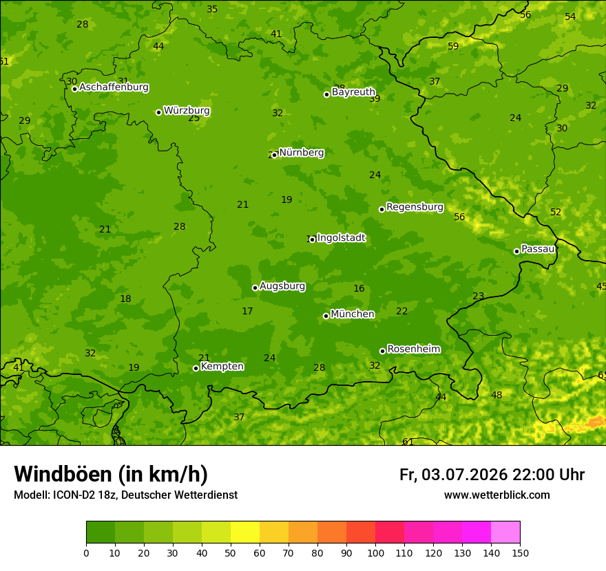 Maximale Windböen