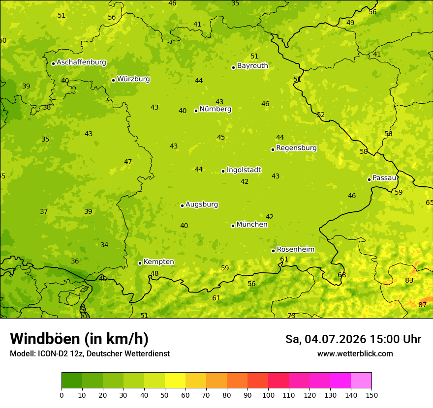 Maximale Windböen