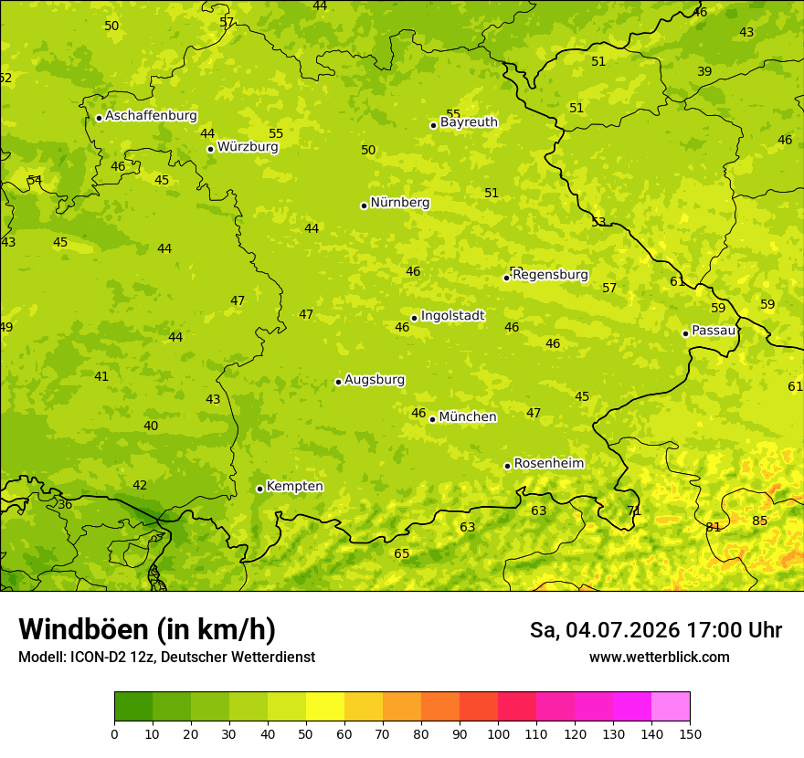Maximale Windböen