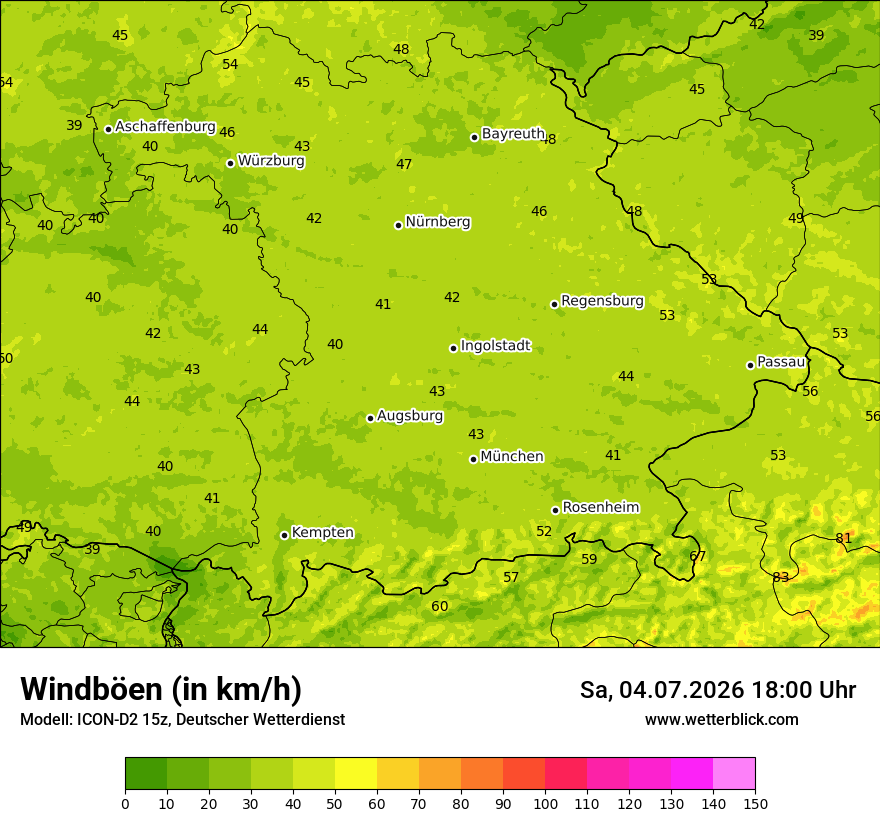 Maximale Windböen