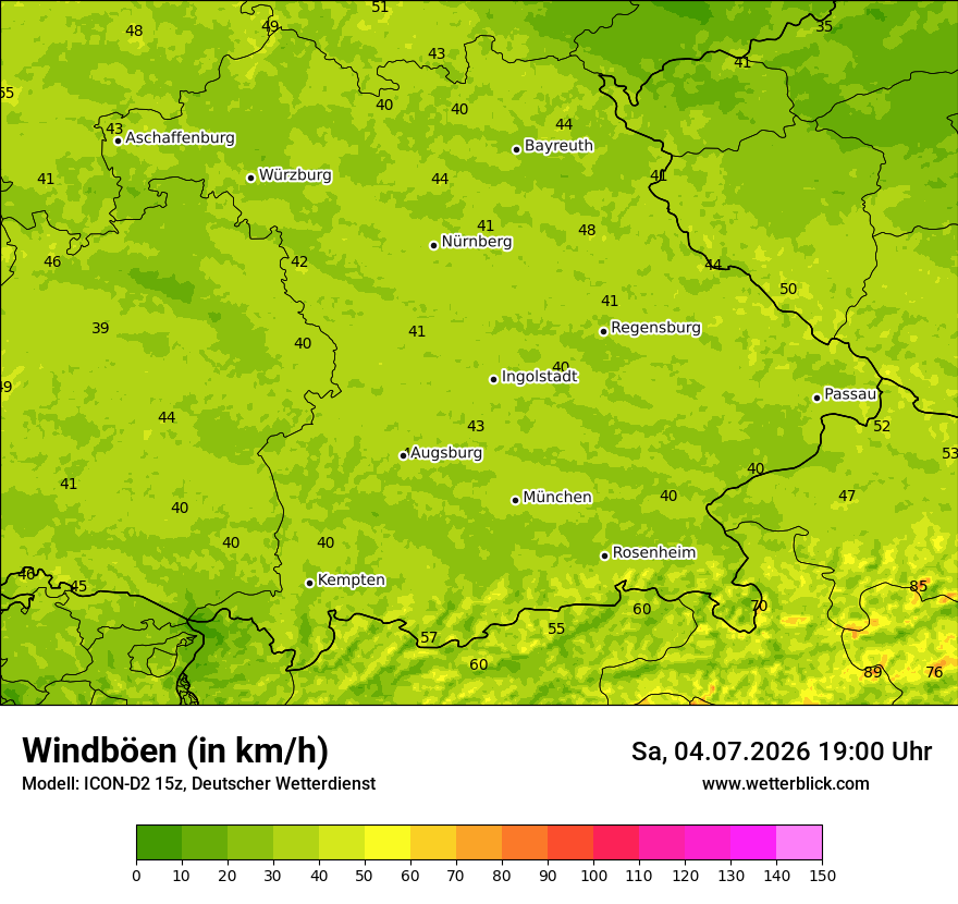 Maximale Windböen