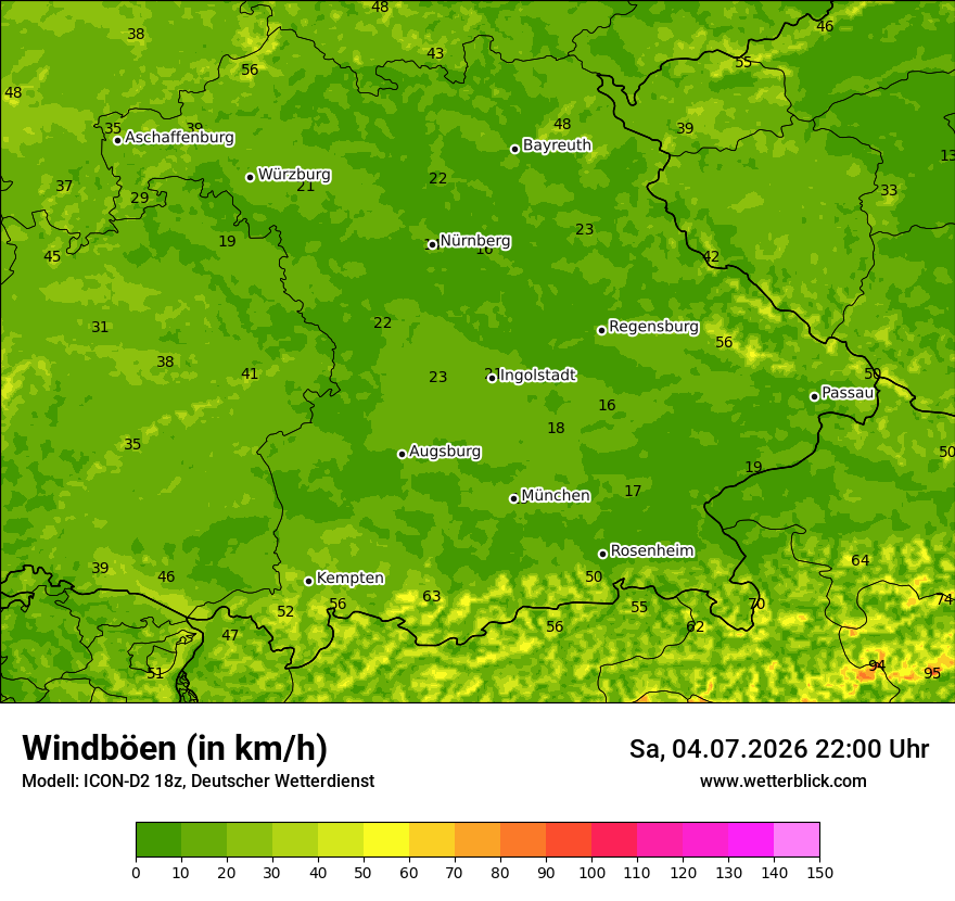 Maximale Windböen