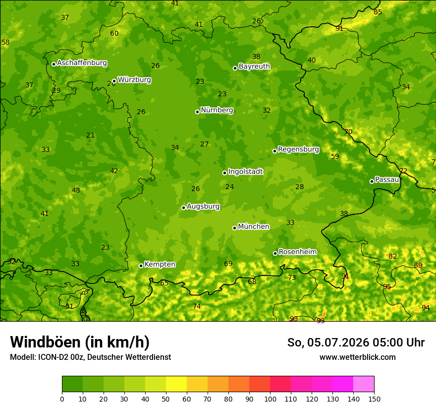 Maximale Windböen