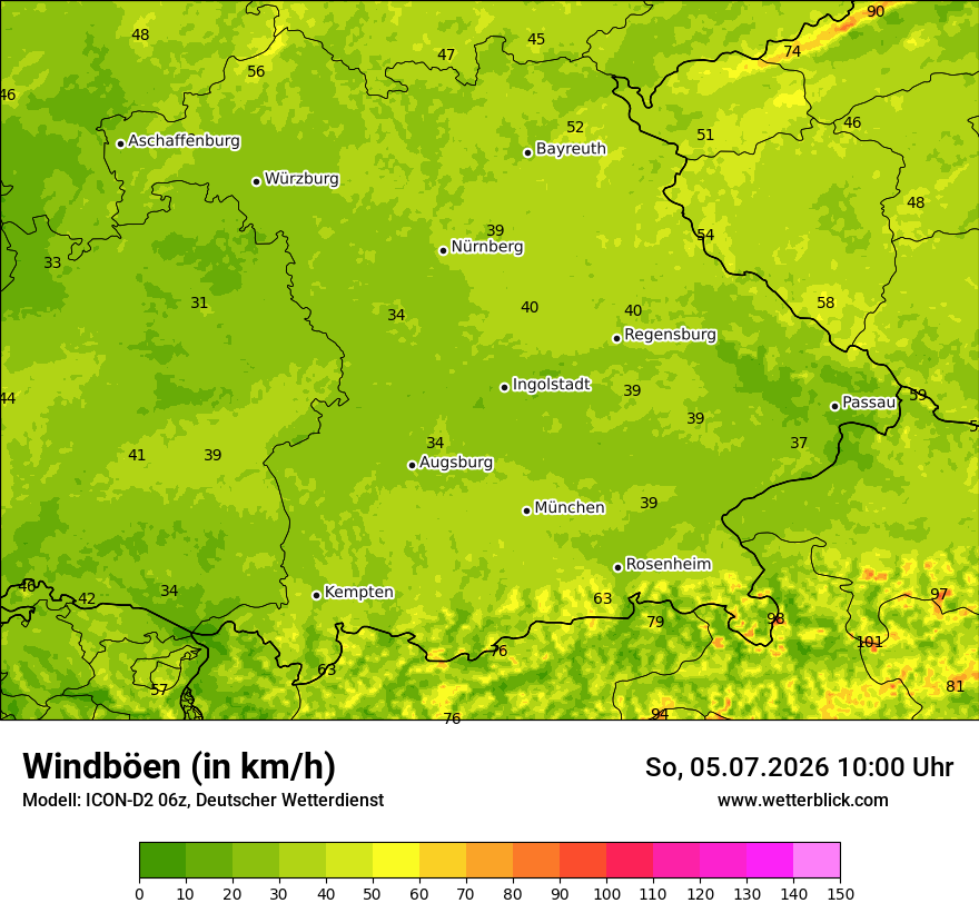 Maximale Windböen