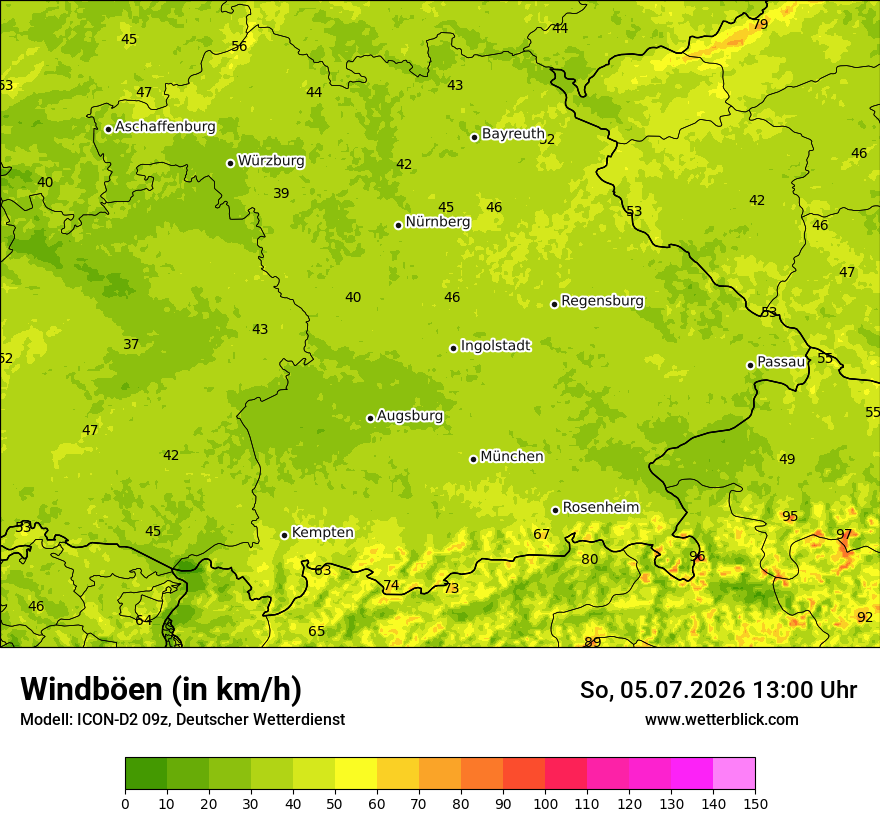 Maximale Windböen