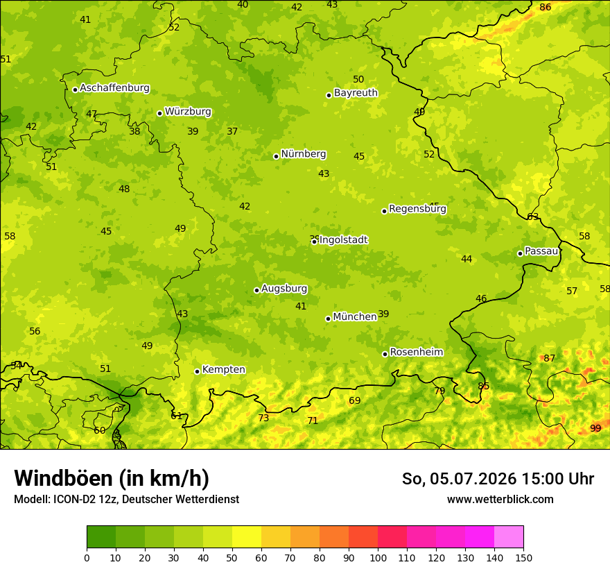 Maximale Windböen