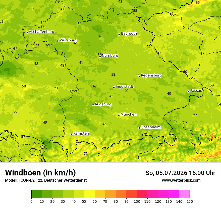 Maximale Windböen