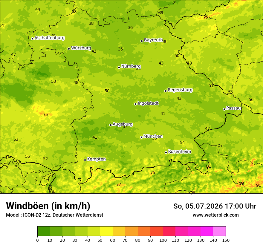 Maximale Windböen