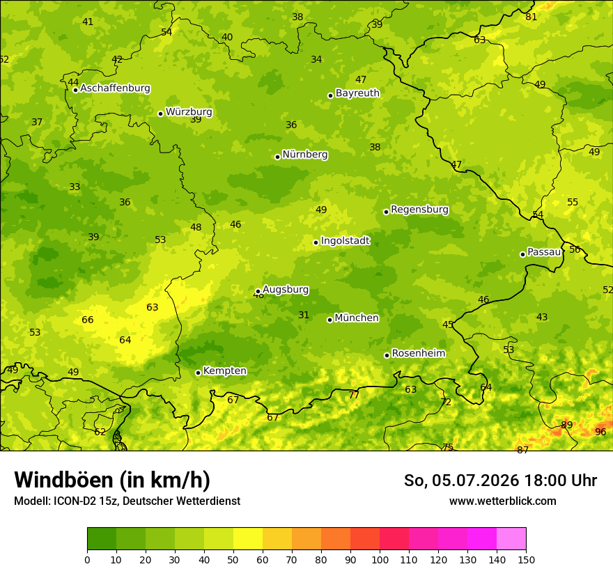 Maximale Windböen