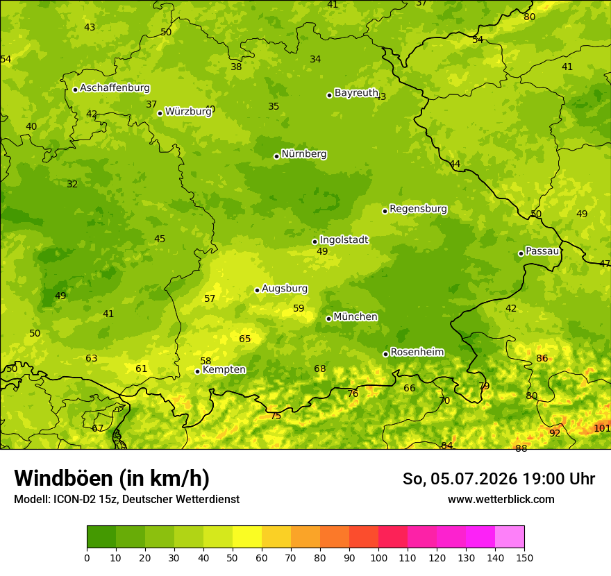 Maximale Windböen