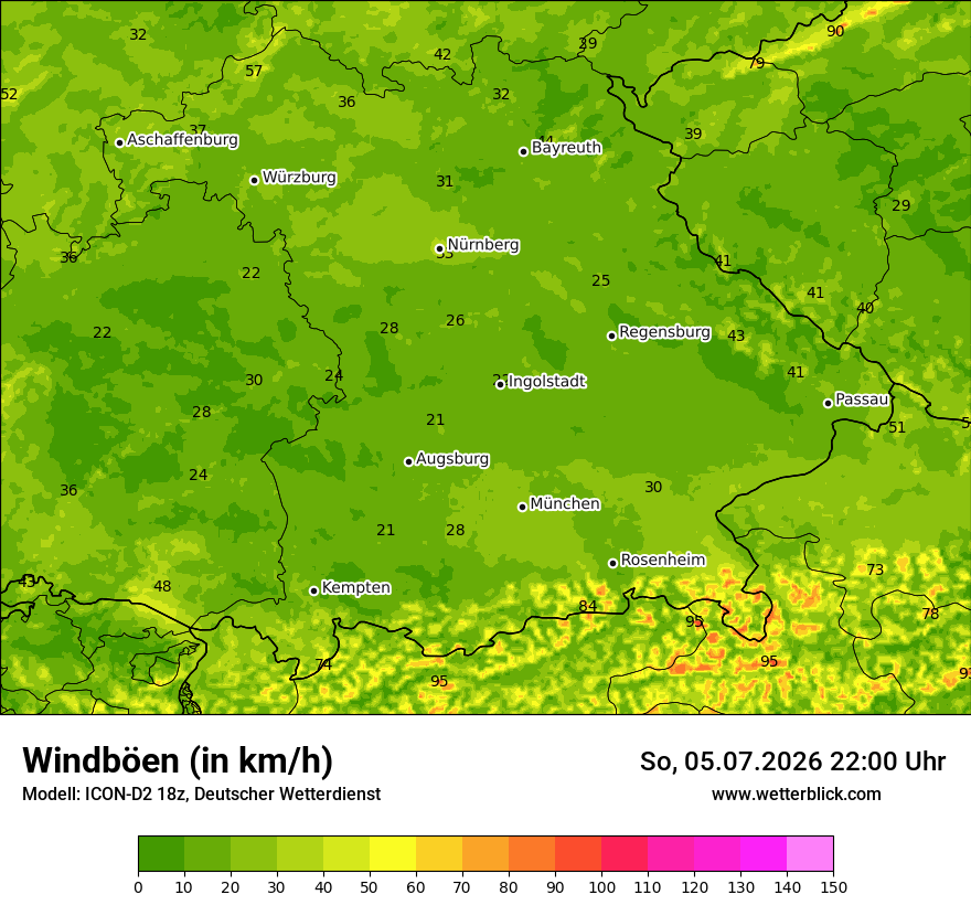 Maximale Windböen