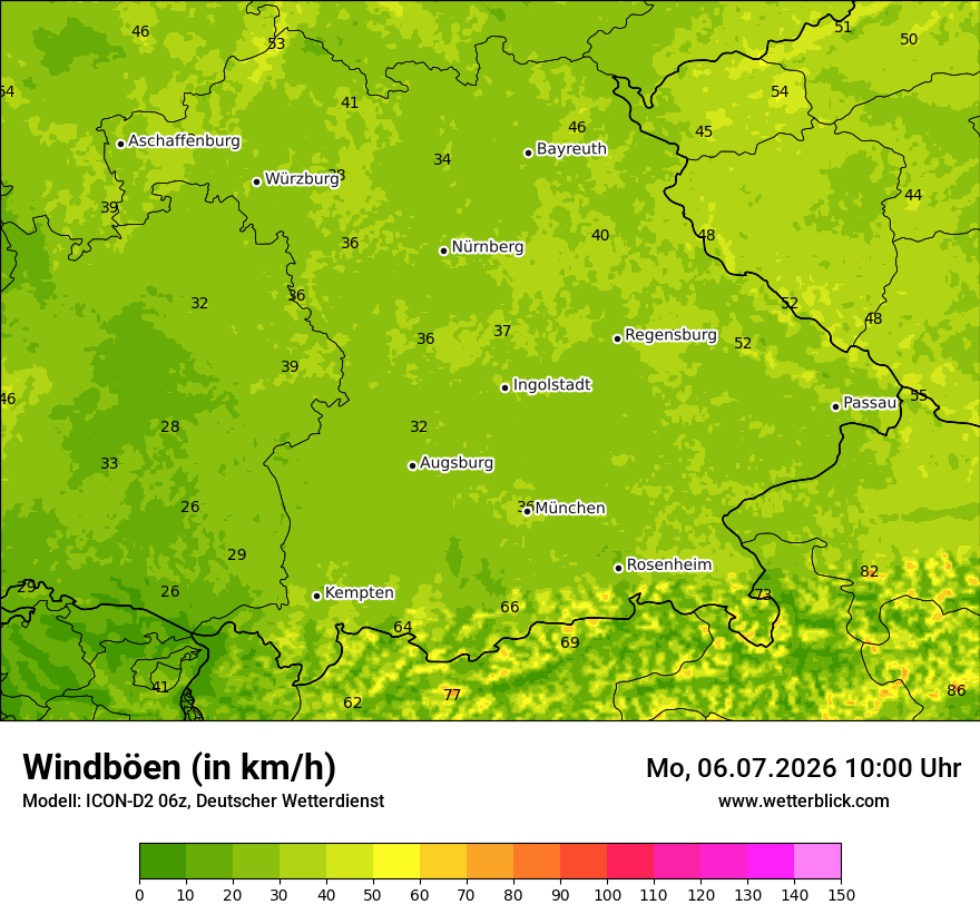 Maximale Windböen