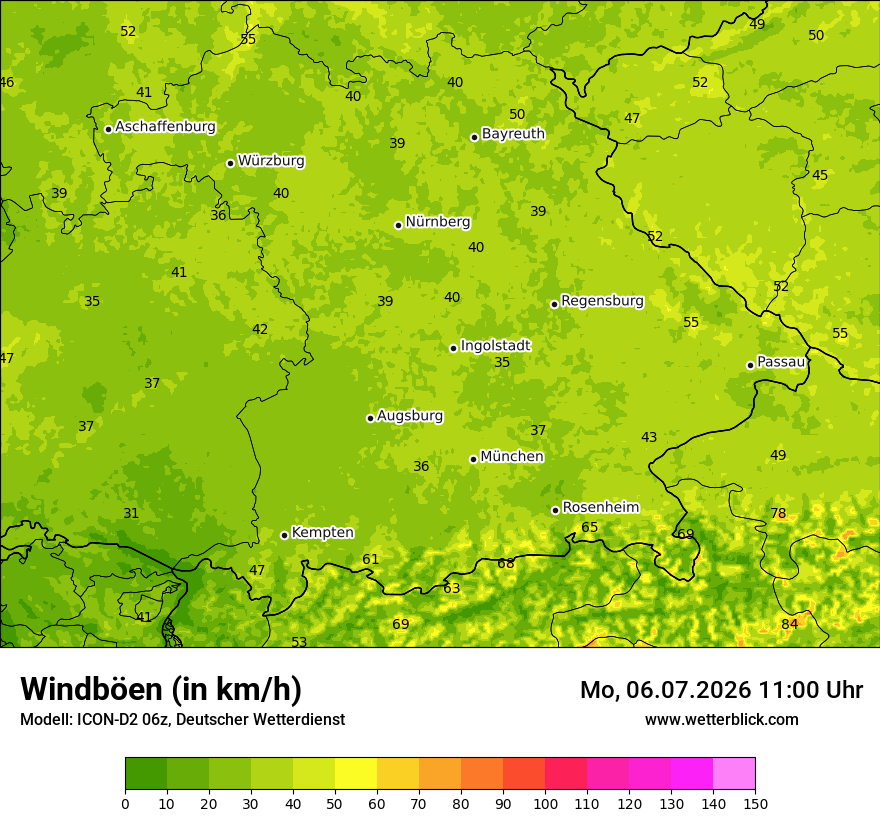 Maximale Windböen