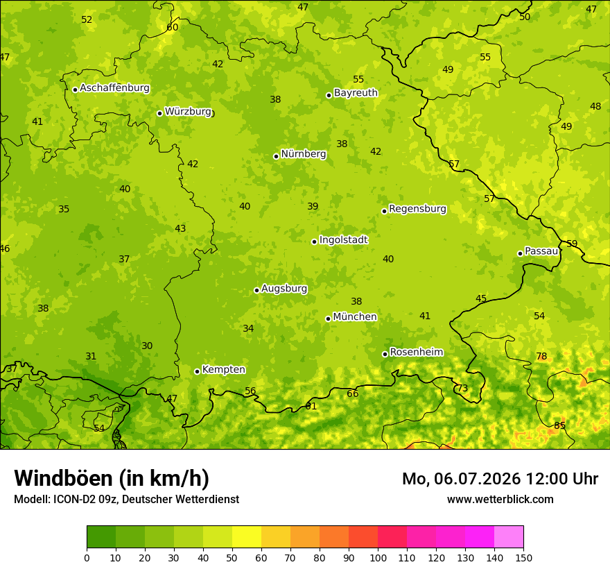 Maximale Windböen