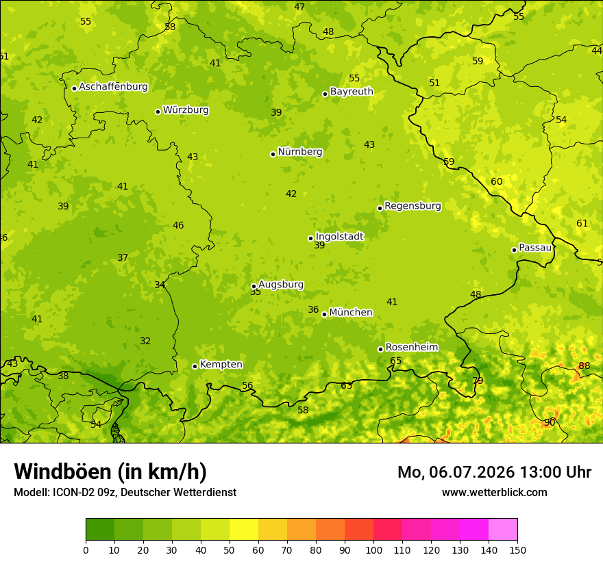 Maximale Windböen