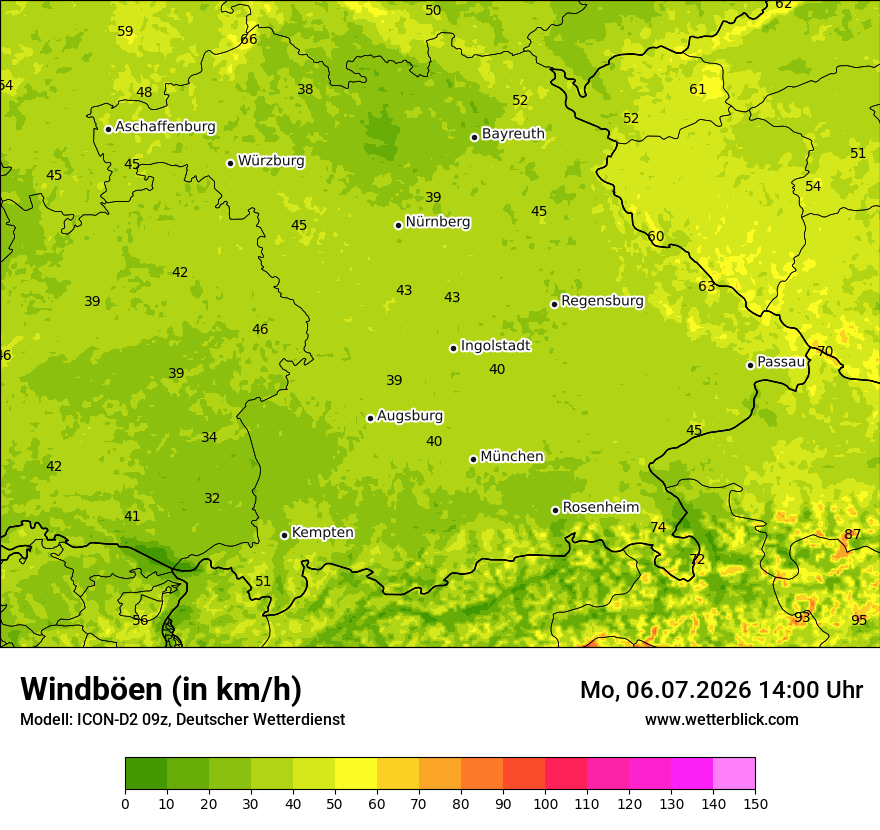 Maximale Windböen