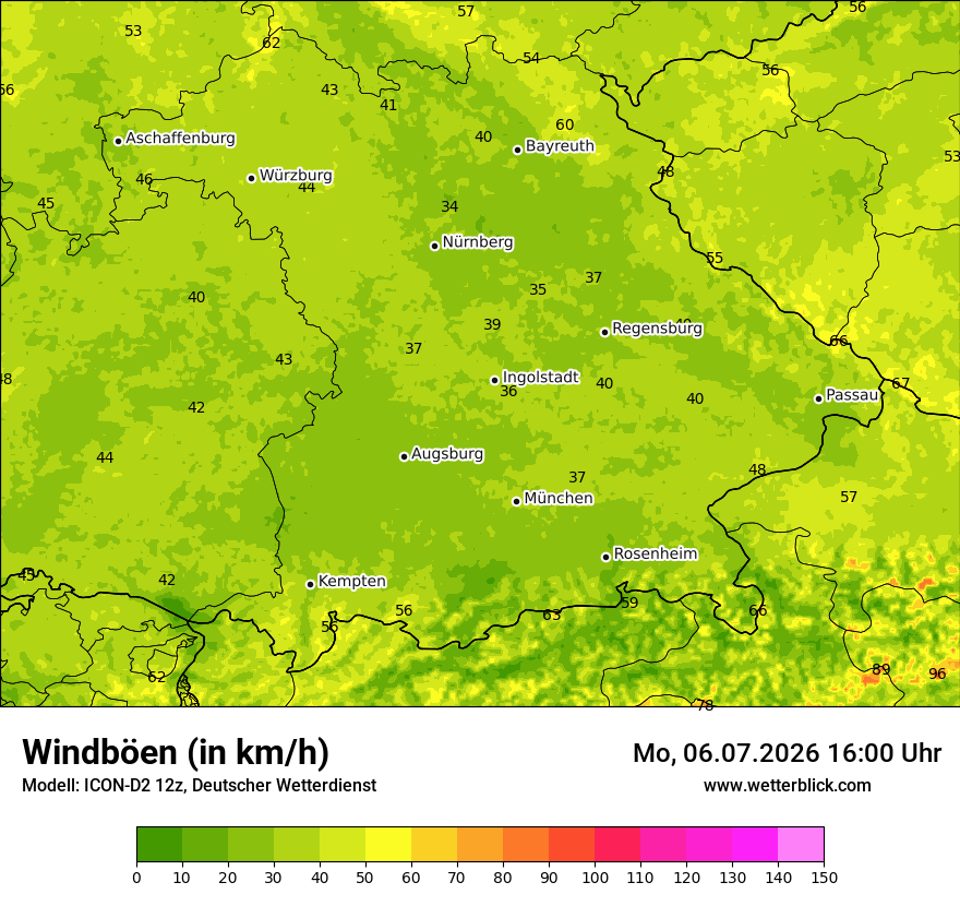 Maximale Windböen