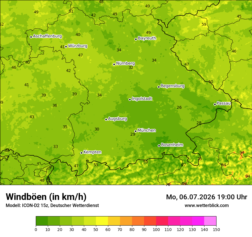 Maximale Windböen