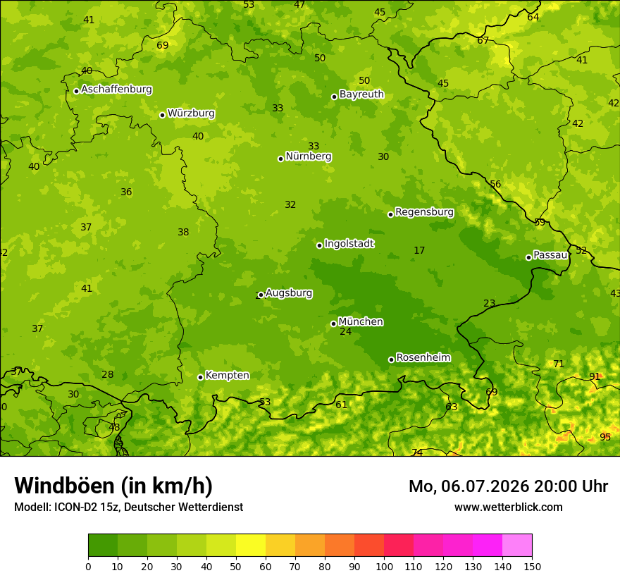 Maximale Windböen