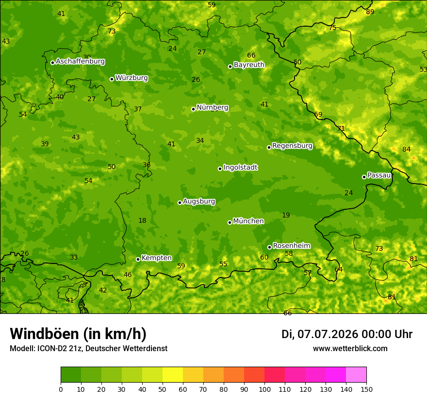 Maximale Windböen